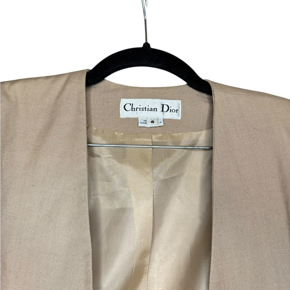 Vintage 1970s / 1980s Christian Dior Tan Pantsuit - Picture 10 of 15